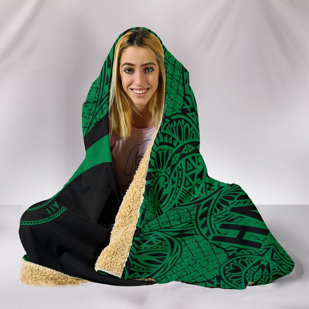Hawaii Polynesian Hooded Blanket - Circle Style 05 J1-HOODED BLANKETS (P)-Alohawaii-Hooded Blanket-Youth 60"x45"-White-Vibe Cosy™
