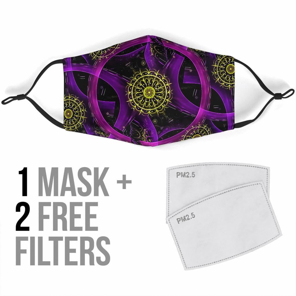 Purple Circle-Amaze Style™-Face Mask - Purple Circle-Adult Mask + 2 FREE Filters (Age 13+)-Vibe Cosy™