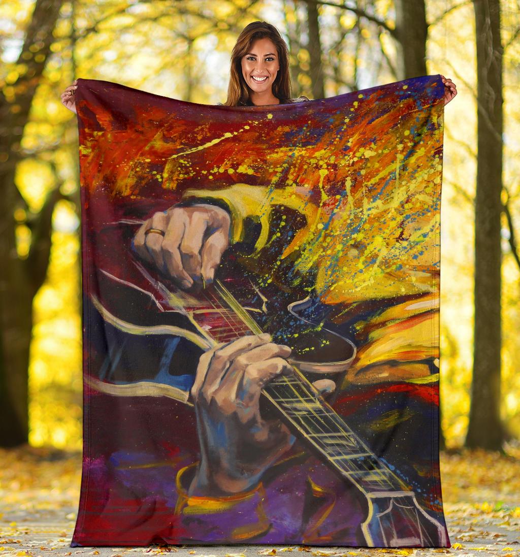 Chitarra e Colori - Coperta in Pile -Amaze Style™-Premium BlanketChitarra e Colori - Coperta in Pile -Youth (56 x 43 inches / 140 x 110 cm)-Vibe Cosy™