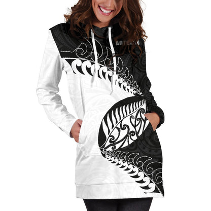 Rugby Aotearoa Fern Hoodie Dress K24-Apparel-HD09-Hoodie Dress-S-Vibe Cosy™