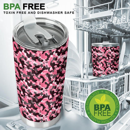 Tumbler Camouflage Pink-Amaze Style™-Tumbler - Tumbler Camouflage Pink-20oz Large-Vibe Cosy™