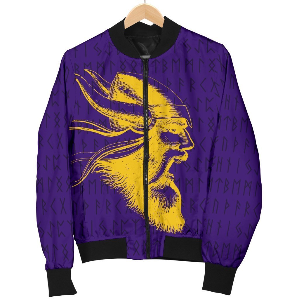 Viking Warrior™ Women's Bomber Jacket TH75-BOMBER JACKETS (P)-HP Arts-Women's Bomber Jacket-S-Purple-Vibe Cosy™