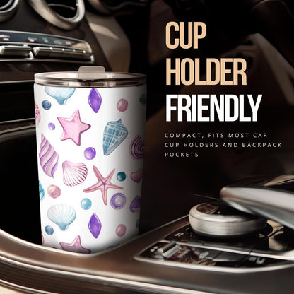 Tumbler Sea Shells-Amaze Style™-Tumbler - Tumbler Sea Shells-20oz Large-Vibe Cosy™
