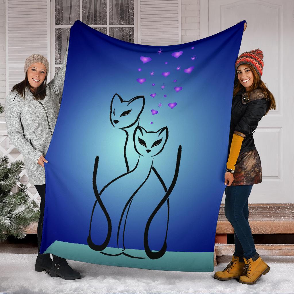 Gatti Innamorati - Coperta in Pile -Amaze Style™-placeholder-placeholder-Vibe Cosy™