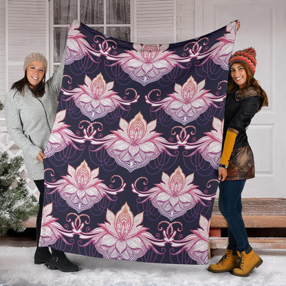 Ombre Lotus (Eclipse) - Throw Blankets-Amaze Style™-Premium BlanketOmbre Lotus (Eclipse) - Throw Blankets-Youth (56 x 43 inches / 140 x 110 cm)-Vibe Cosy™