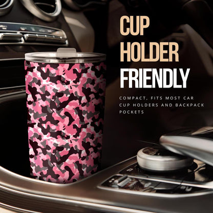 Tumbler Camouflage Pink-Amaze Style™-Tumbler - Tumbler Camouflage Pink-20oz Large-Vibe Cosy™