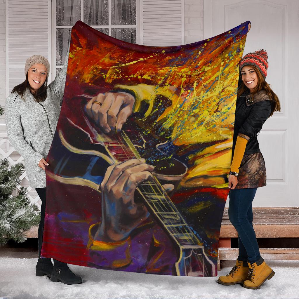 Chitarra e Colori - Coperta in Pile -Amaze Style™-Premium BlanketChitarra e Colori - Coperta in Pile -Youth (56 x 43 inches / 140 x 110 cm)-Vibe Cosy™