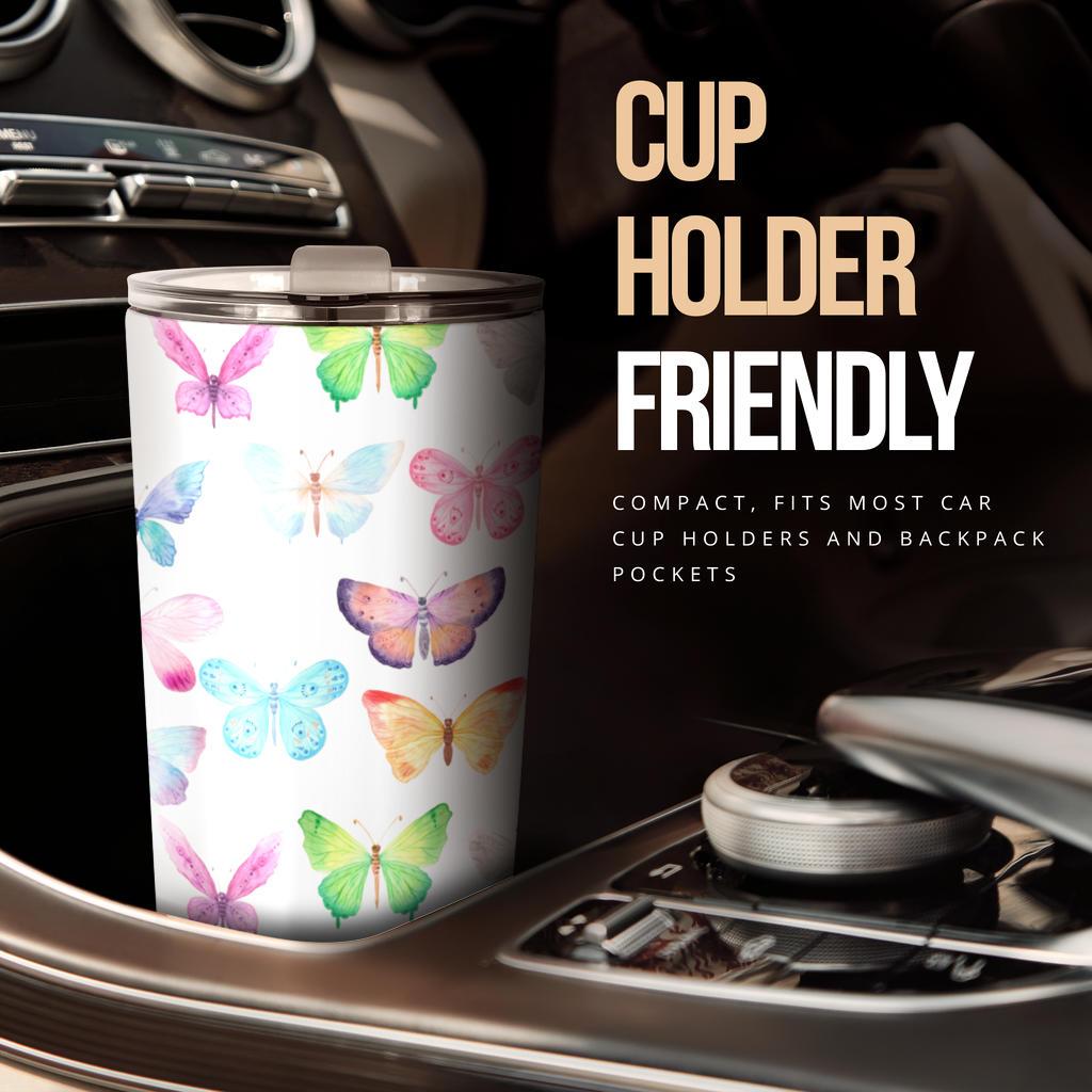 Tumbler Pastel Butterflies-Amaze Style™-Tumbler - Tumbler Pastel Butterflies-20oz Large-Vibe Cosy™