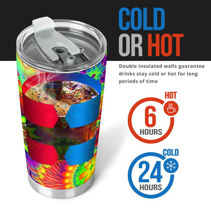 Abstract Bright Floral - Travel Tumbler-Amaze Style™-Tumbler - Abstract Bright Floral - Travel Tumbler-20oz Large-Vibe Cosy™