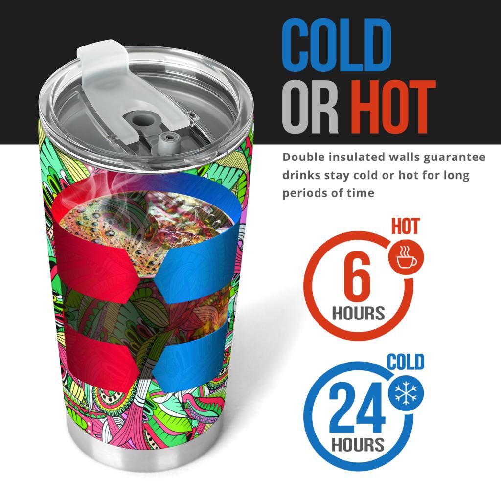 Funky Patterns (Rainbow) - Travel Tumbler-Amaze Style™-Tumbler - Funky Patterns (Rainbow) - Travel Tumbler-20oz Large-Vibe Cosy™