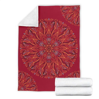 Mandala P1 (Jester Red) - Throw Blankets-Amaze Style™-Premium BlanketMandala P1 (Jester Red) - Throw Blankets-Youth (56 x 43 inches / 140 x 110 cm)-Vibe Cosy™