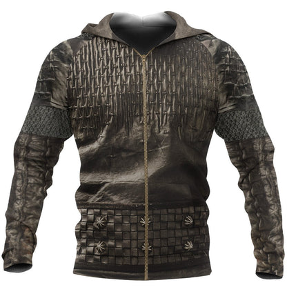 Vikings Ragnar Lothbrok Pullover-Apparel-HP Arts-Zipped Hoodie-S-Vibe Cosy™