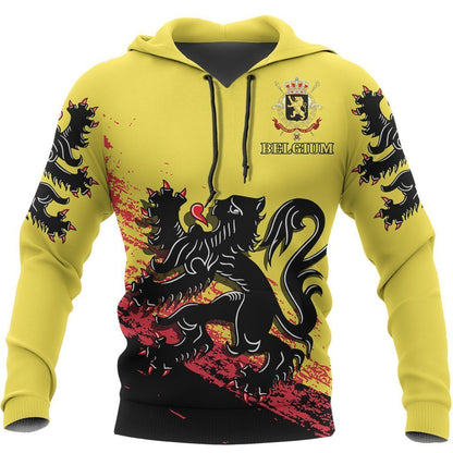 Belgium - Flag of Flanders Special Hoodie A7-Apparel-HD09-Hoodie-S-Vibe Cosy™