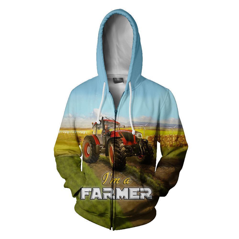 I am farmer Hoodie-Apparel-HD09-Zipped Hoodie-S-Vibe Cosy™