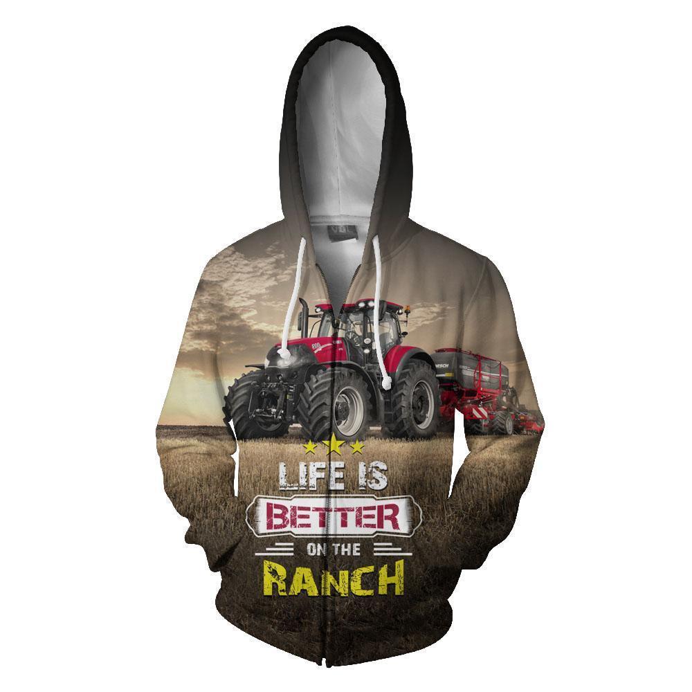 Life is better on the ranch my sun Hoodie-Apparel-HD09-Zipped Hoodie-S-Vibe Cosy™
