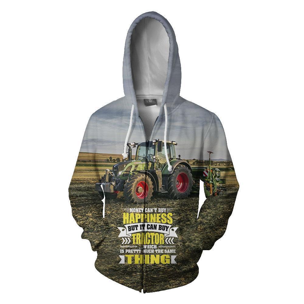 I Can buy Tractor Hoodie-Apparel-HD09-Zipped Hoodie-S-Vibe Cosy™