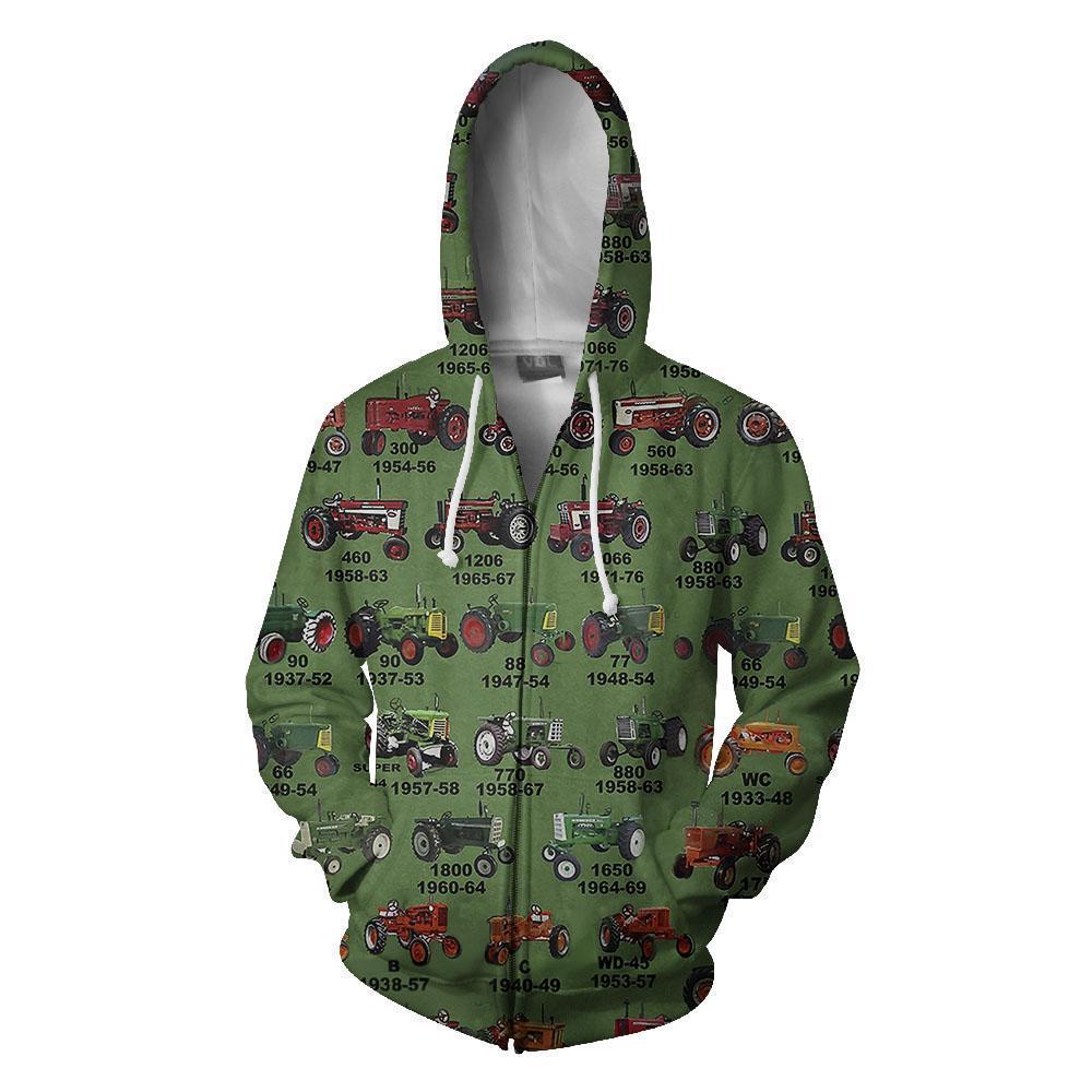 Tractor quotes Hoodie-Apparel-HD09-Zipped Hoodie-S-Vibe Cosy™