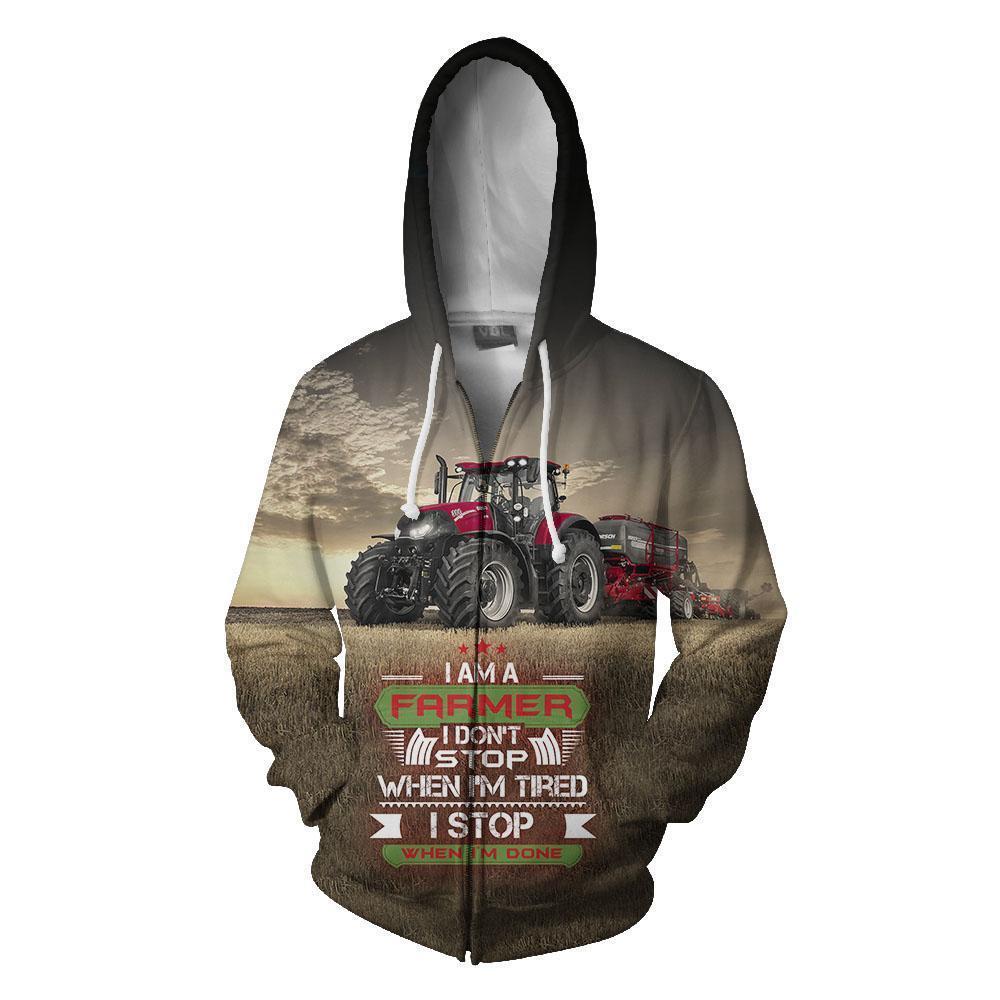 I don't stop when i'm tired Hoodie-Apparel-HD09-Zipped Hoodie-S-Vibe Cosy™
