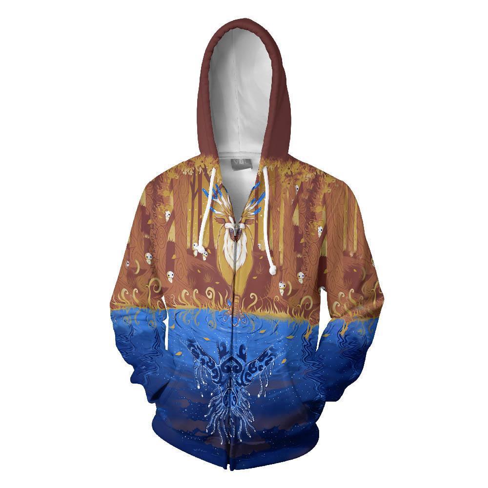 3D All Over Print Autumn Forest Spirit Hoodie-Apparel-HD09-Zipped Hoodie-S-Vibe Cosy™