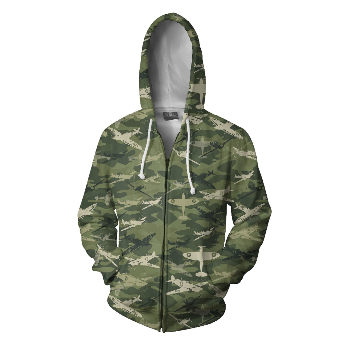 3D All Over Supermarine Spitfire Hoodie-Apparel-HD09-Zipped Hoodie-S-Vibe Cosy™