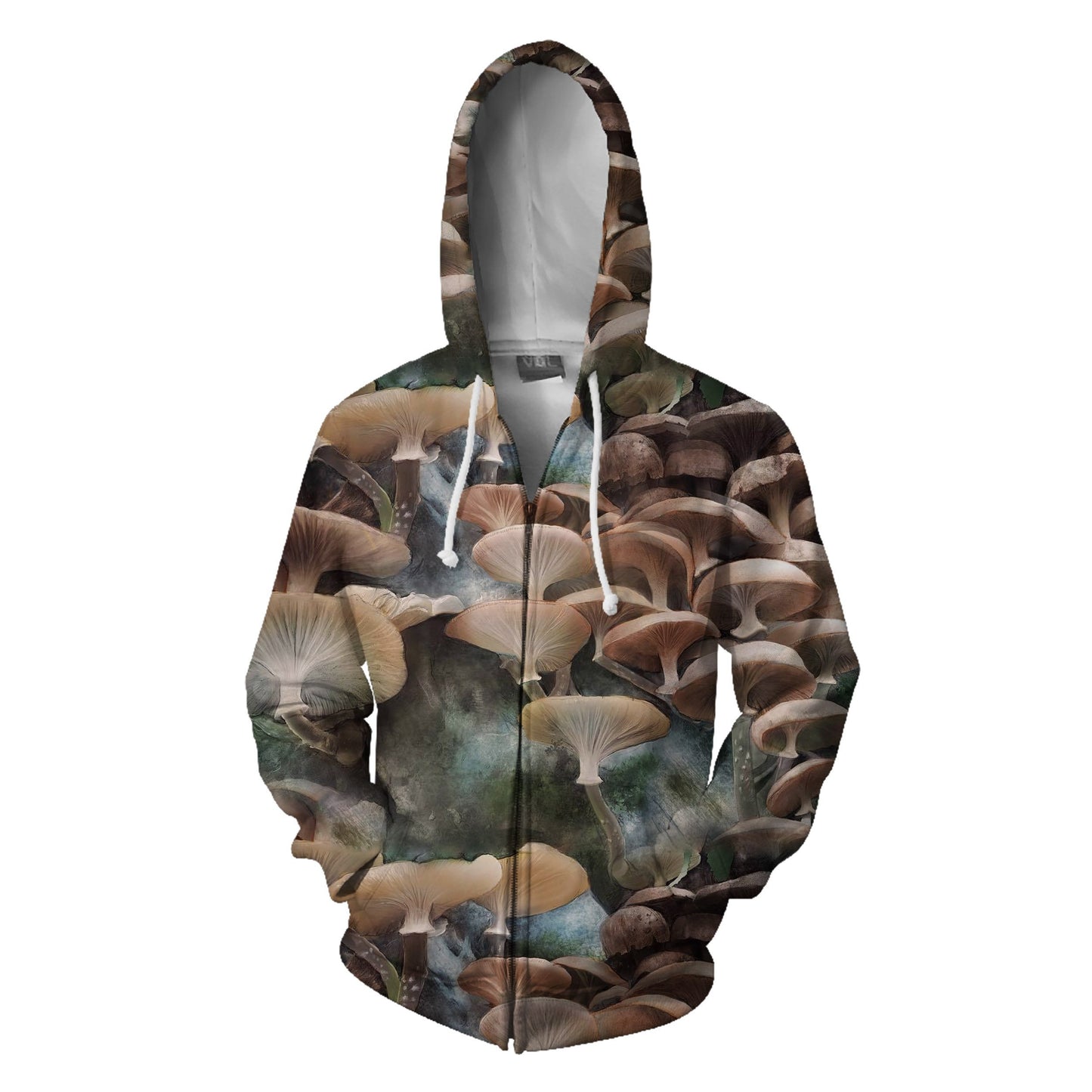 Chanterelle Mushrooms Hoodie-Apparel-NTH-Zipped Hoodie-S-Vibe Cosy™