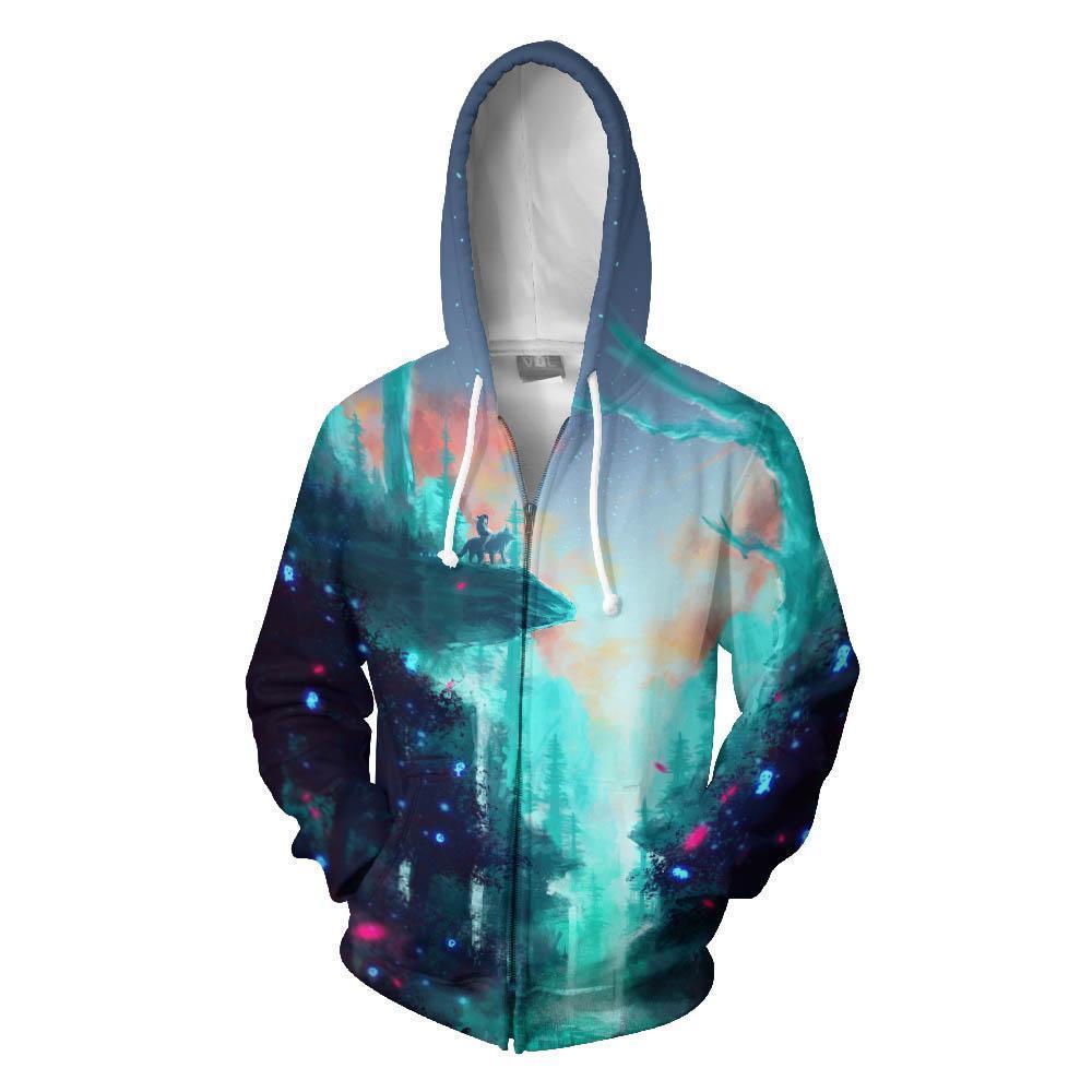 3D All Over Print Studio Ghibli Hoodie-Apparel-HD09-Zipped Hoodie-S-Vibe Cosy™