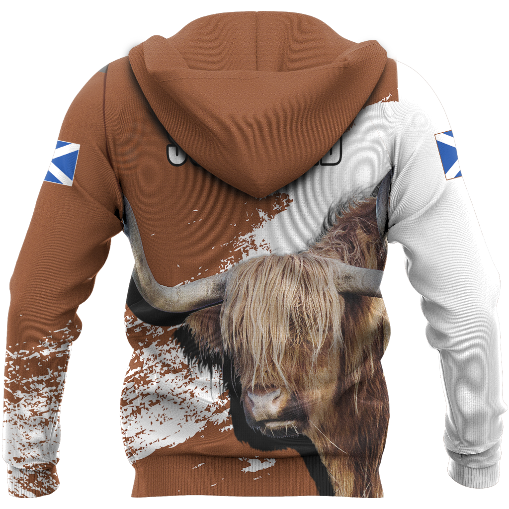 Friendly Highland Cow Hoodie 1-Apparel-LP12-Zip Hoodie-S-Vibe Cosy™