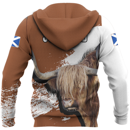 Friendly Highland Cow Hoodie 1-Apparel-LP12-Zip Hoodie-S-Vibe Cosy™