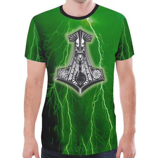 Viking T-shirt - Lightning Hammer A6-NEW ALL OVER PRINT T-SHIRTS-HP Arts-T-Shirt-S-Vibe Cosy™