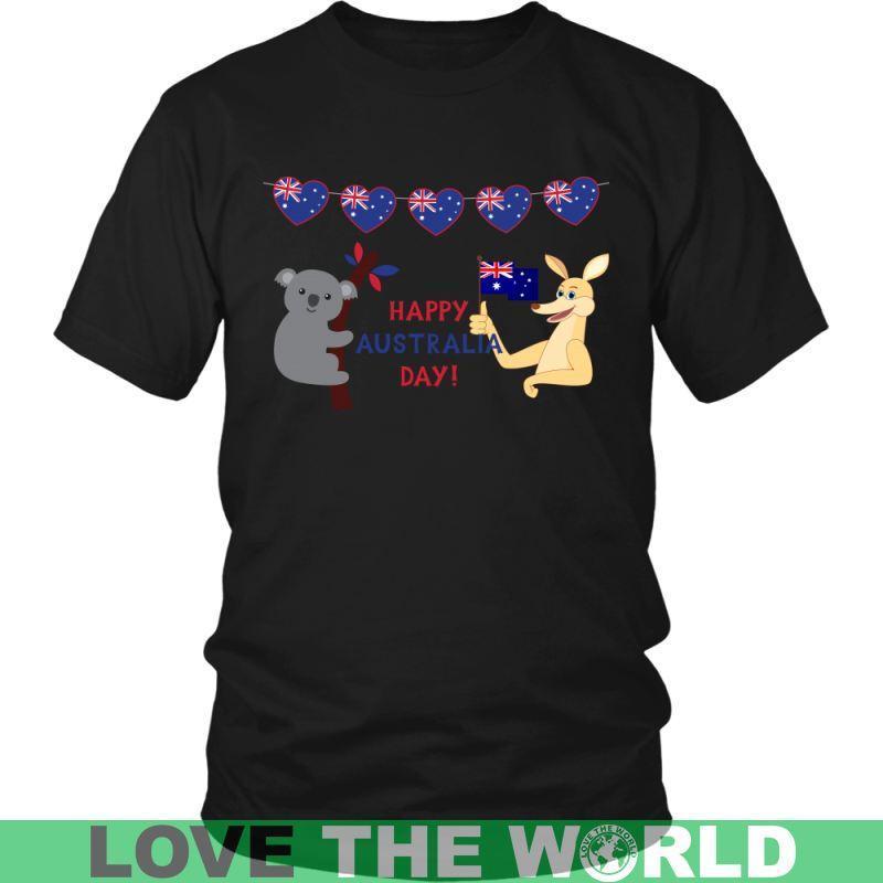 HAPPY AUSTRAILA DAY O4-T-SHIRTS-HP Arts-District Unisex Shirt-Black-S-Vibe Cosy™
