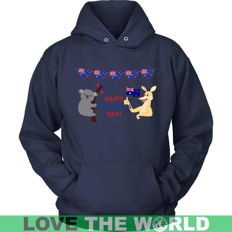 HAPPY AUSTRAILA DAY O4-T-SHIRTS-HP Arts-Unisex Hoodie-Navy-S-Vibe Cosy™