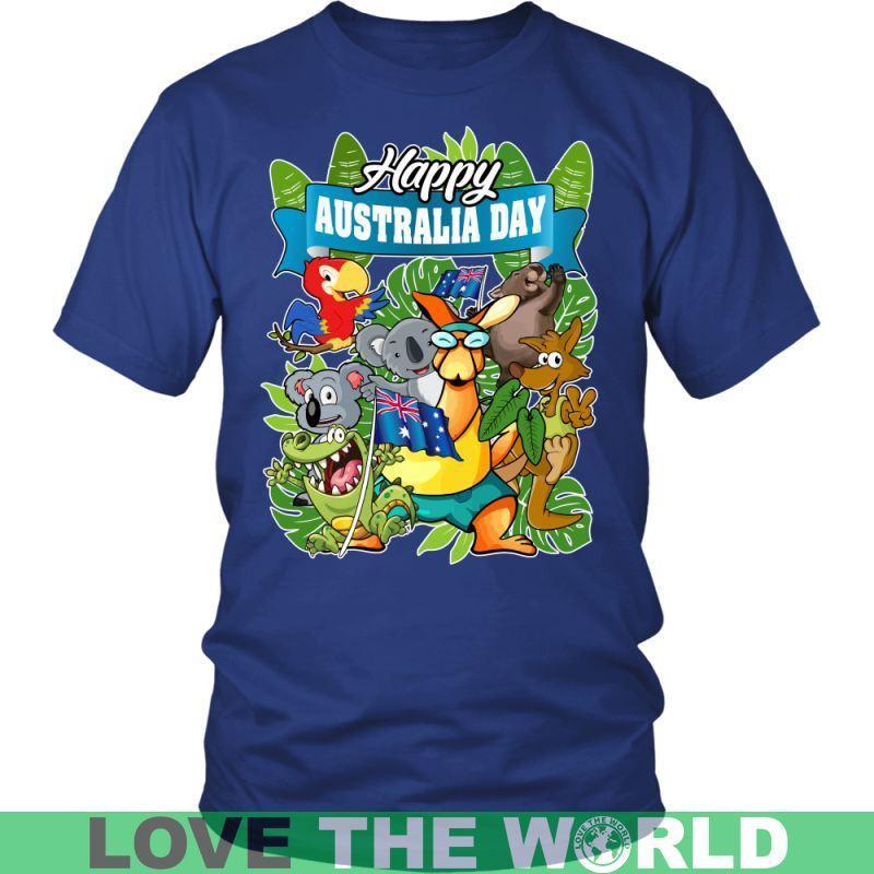 HAPPY AUSTRALIA DAY 1 T-SHIRT H5-T-SHIRTS-HP Arts-District Unisex Shirt-Royal Blue-S-Vibe Cosy™