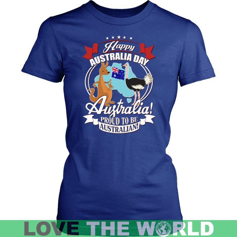 HAPPY AUSTRALIA DAY 2 T-SHIRT H5-T-SHIRTS-HP Arts-District Womens Shirt-Royal Blue-XS-Vibe Cosy™