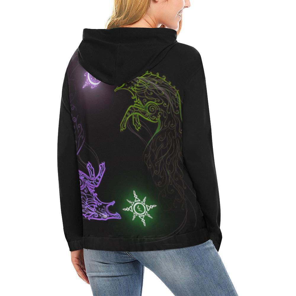 Viking Hoodie - Skoll And Hati Chasing A6-ALL OVER PRINT HOODIES-HP Arts-Hoodie-S-Vibe Cosy™