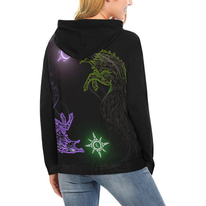 Viking Hoodie - Skoll And Hati Chasing A6-ALL OVER PRINT HOODIES-HP Arts-Hoodie-S-Vibe Cosy™