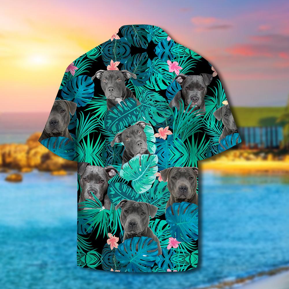 Pitbull Hibiscus Tropical Hawaii Shirt HAC240704-Apparel-HG-HAWAII SHIRT-S-Vibe Cosy™