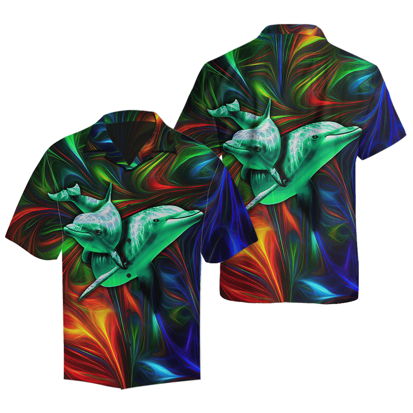 Colorful Dolphin Unisex Hawaii Shirts Pi13102001
