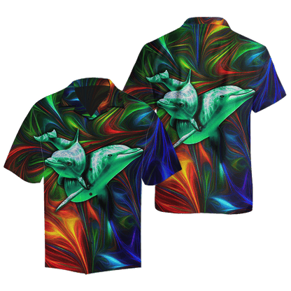 Colorful Dolphin Unisex Hawaii Shirts Pi13102001