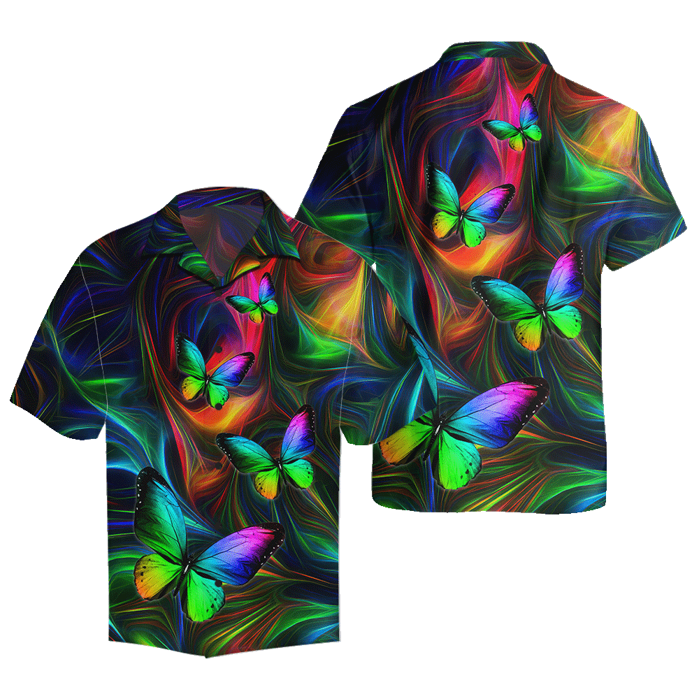 Colorful Butterfly Unisex Hawaii Shirts Pi15102005
