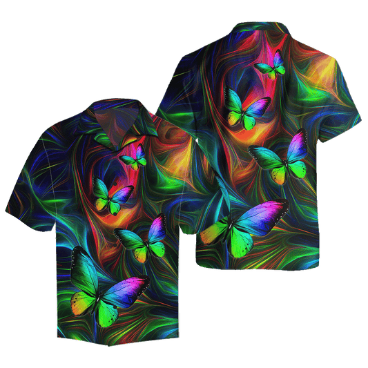 Colorful Butterfly Unisex Hawaii Shirts Pi15102005