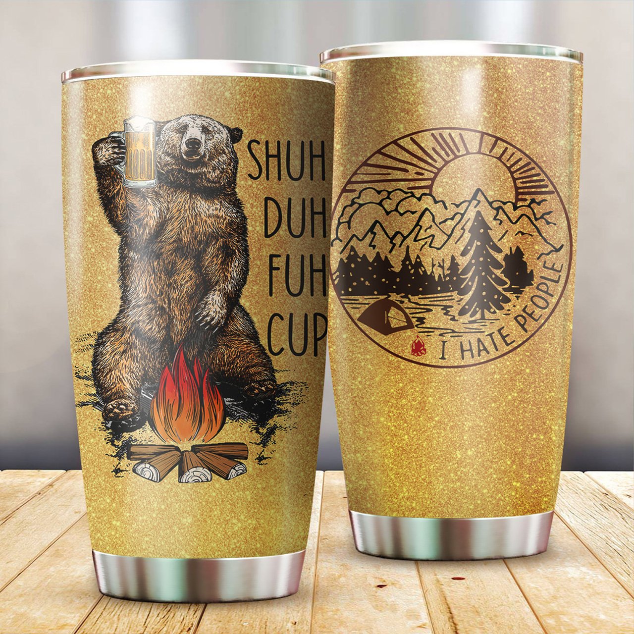 I hate people camping stainless steel tumbler HG41304-HG-Vibe Cosy™