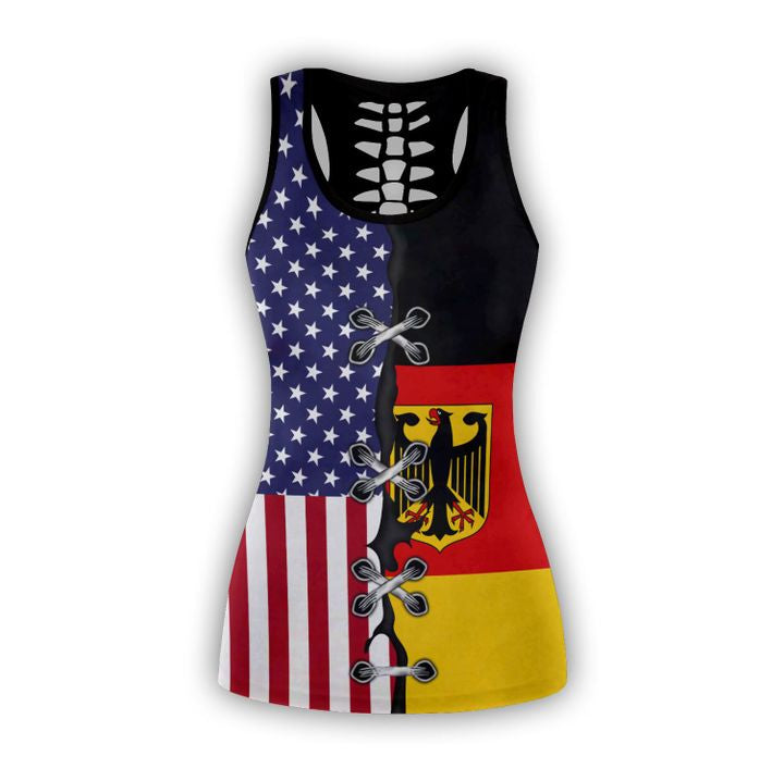 Germany leggings + hollow tank combo HG62204.-Apparel-HG-No legging-S-Vibe Cosy™