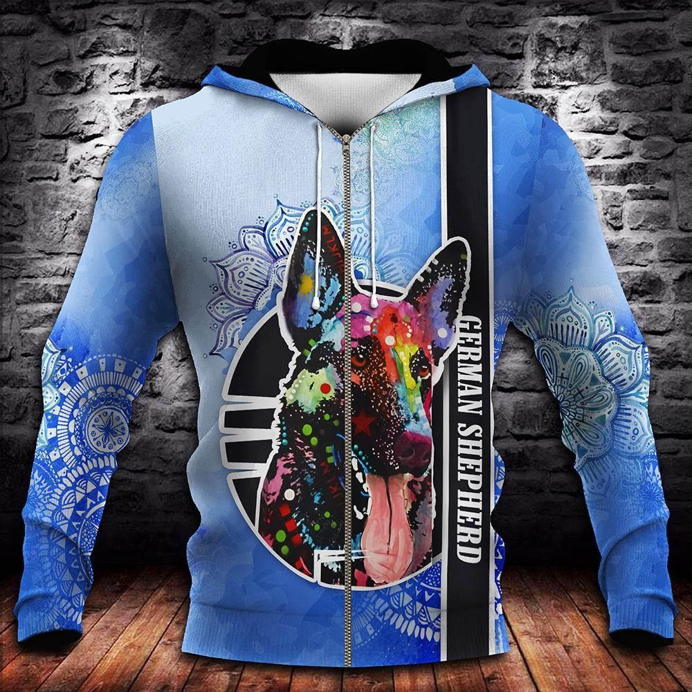 German shepherd 3d hoodie shirt for men and women HG62410-Apparel-HG-Zip hoodie-S-Vibe Cosy™