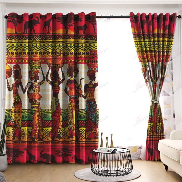 Africa culture blackout thermal grommet window curtains HG62501-HG-52'' x 63''-Vibe Cosy™