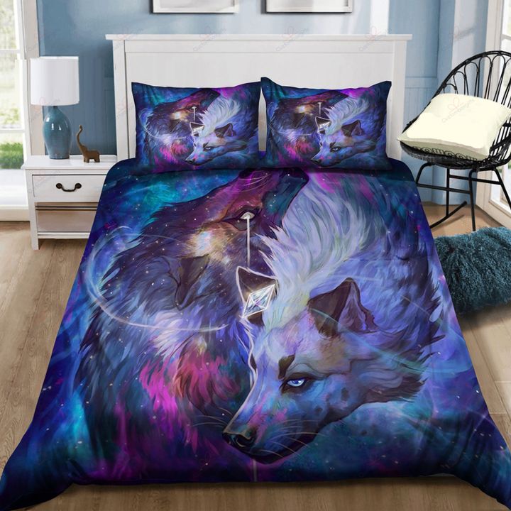 A couple of wolf galaxy bedding set HG62505-HG-US Twin-Vibe Cosy™