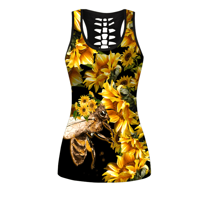 Bee lovers leggings + hollow tank combo HG62601-Apparel-HG-No legging-S-Vibe Cosy™