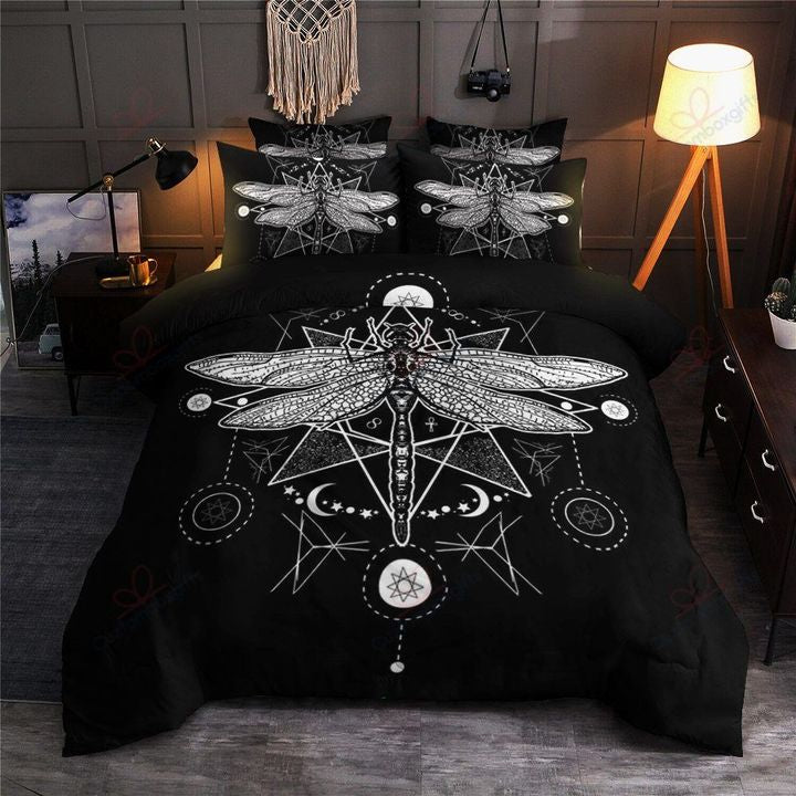 Black dragonfly bedding set HG71101-HG-US Twin-Vibe Cosy™