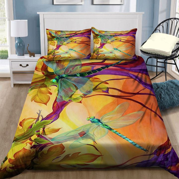Two dragonfly vintage bedding set HG71103-HG-US Twin-Vibe Cosy™