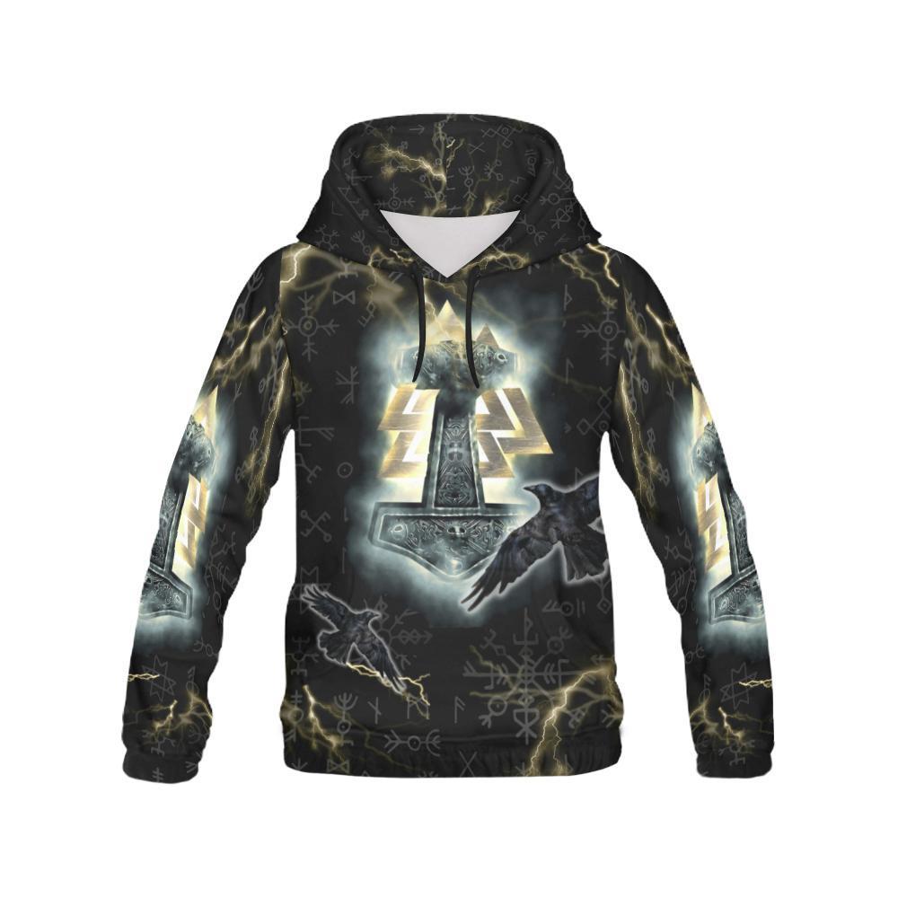 Hoodie - Mjölnir Pullover-ALL OVER PRINT HOODIES-HP Arts-Hoodie-S-Vibe Cosy™