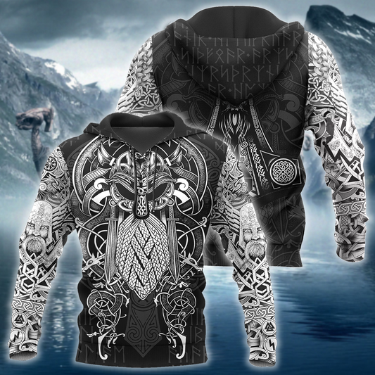 Vikings Odin Hoodie-Apparel-HP Arts-Hoodie-S-Vibe Cosy™